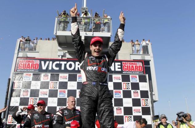 Will Power celebrates his victory. Photo by LAT Photo USA